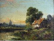 Robert Fenson View with a Cottage by a Stream oil painting artist